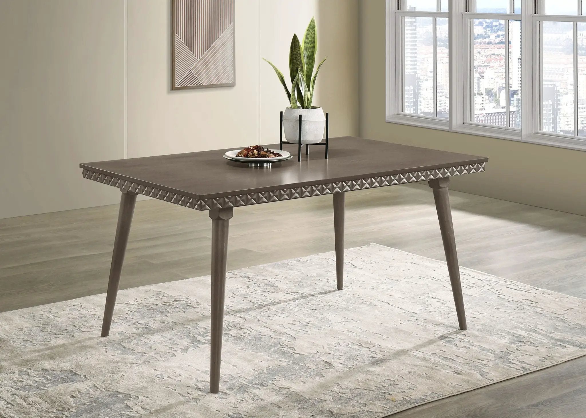 Onslow 59-inch Rectangular Wood Dining Table Dark Brown by Unique Piece Furniture