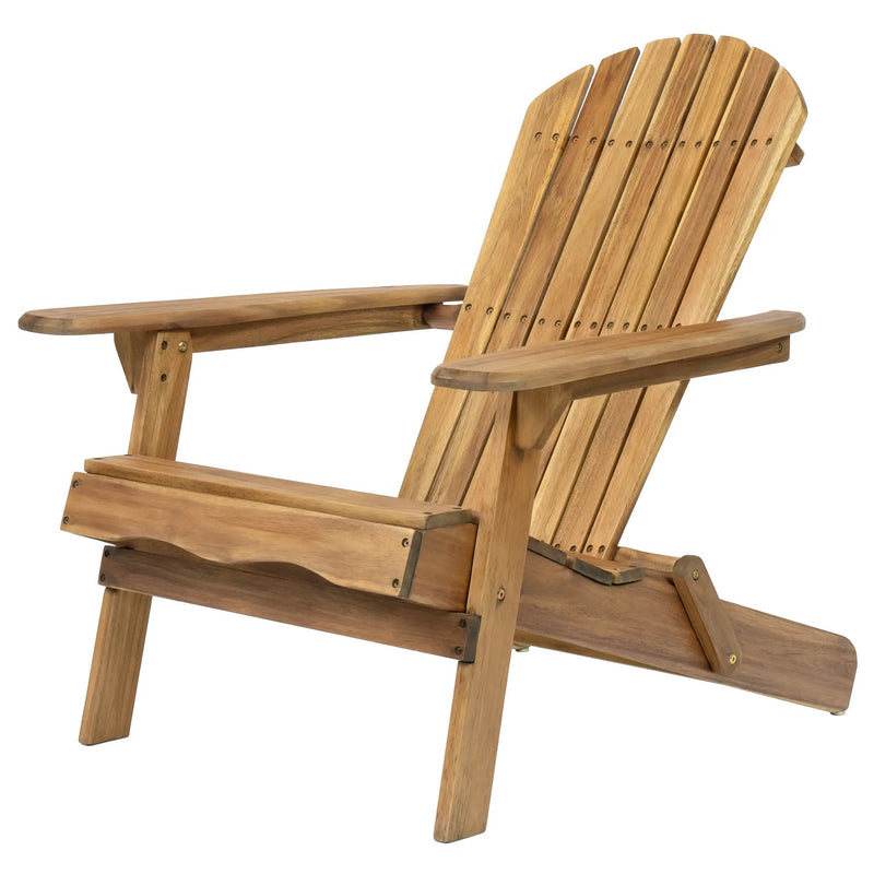 Folding Adirondack Chair Wooden Accent Furniture Lounge Chair by HouseOfZazla