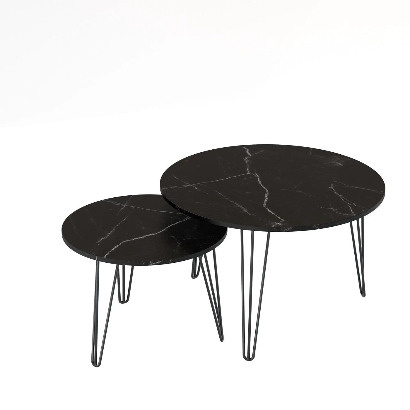 Round Nesting Coffee Table For Living Room (Set of 2) by HouseOfZazla