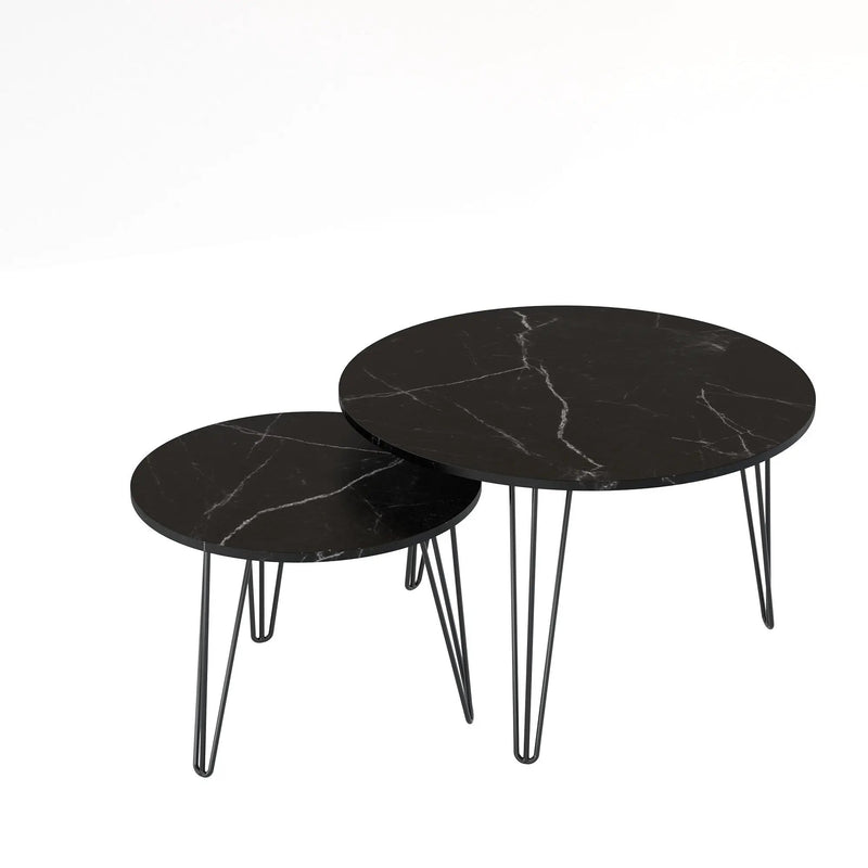 Round Nesting Coffee Table For Living Room (Set of 2) by HouseOfZazla