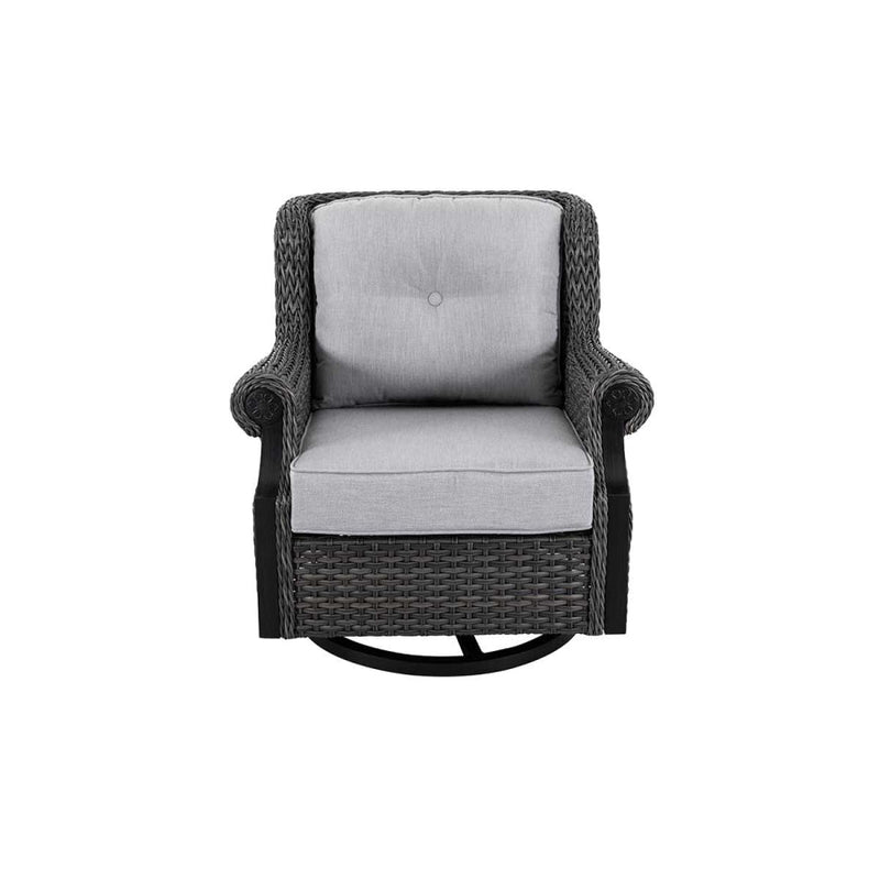 2 Lassen Wicker Swivel Rocking Chair, photo 3 of 7