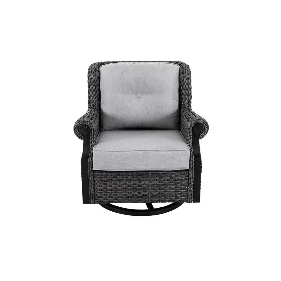 Lassen 4-Piece Firepit Set with Swivel Rocking Chairs by Outdoor-USA®