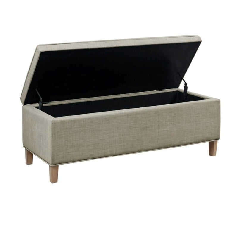 Caymus - Rectangular Soft Close Storage Bench - Light Gray by HouseOfZazla
