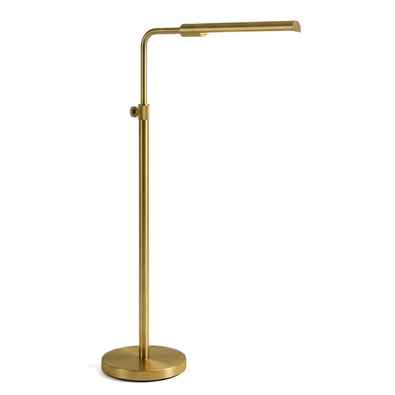 Verve - Floor Lamp With On / Off Switch Adjustable LED Round Base - Gold by HouseOfZazla