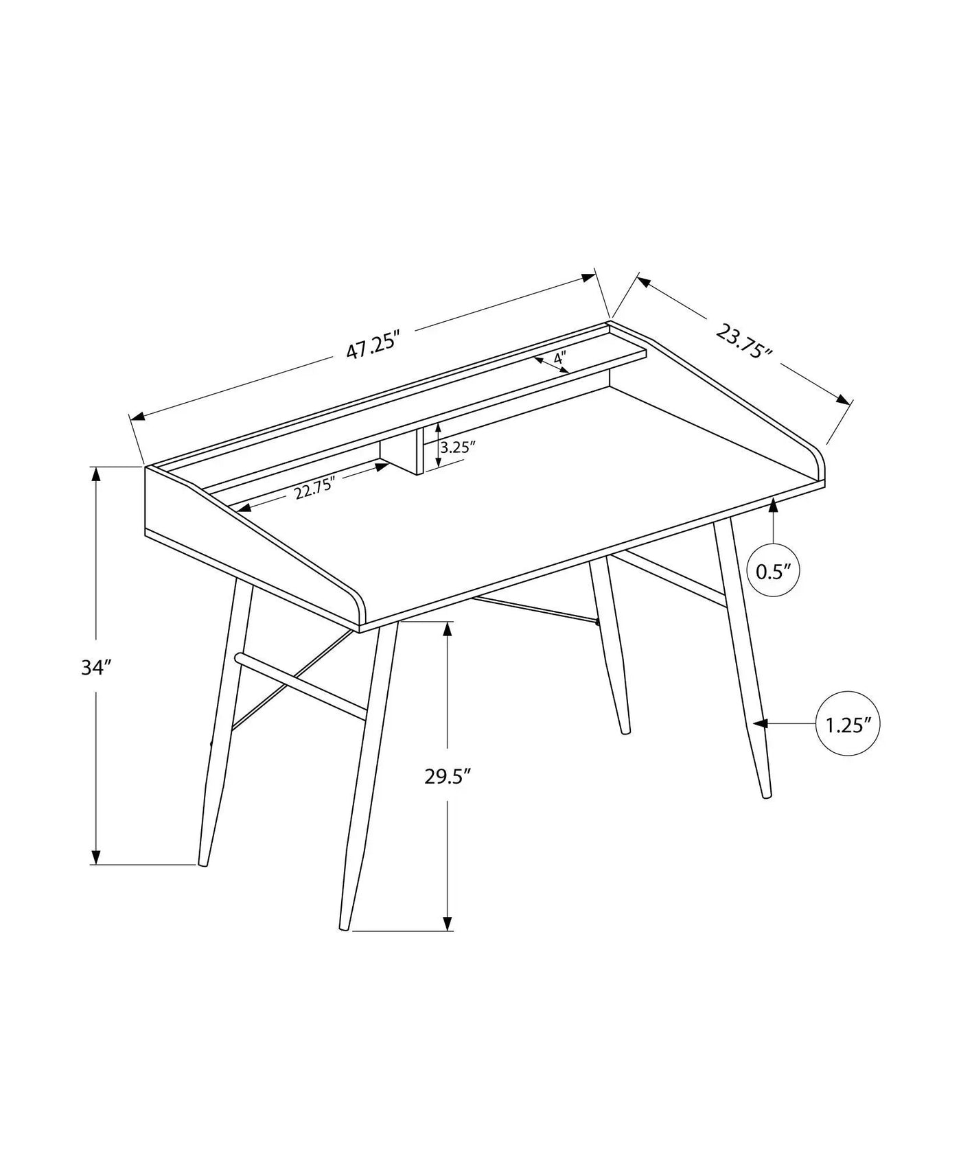 Computer Desk For Home Office With Storage Shelves by HouseOfZazla