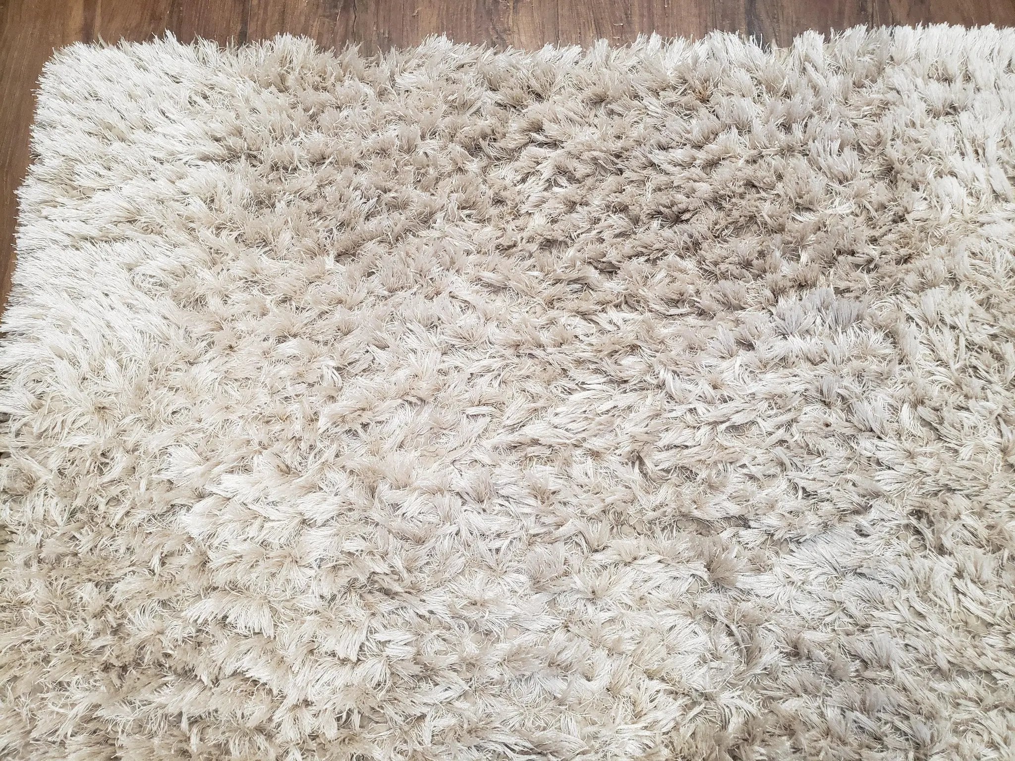 Ivory Shag Rug 6x7, Flokati Carpet, Shaggy Soft Plush Pile Area Rug, Modern Contemporary by Jewel Rugs