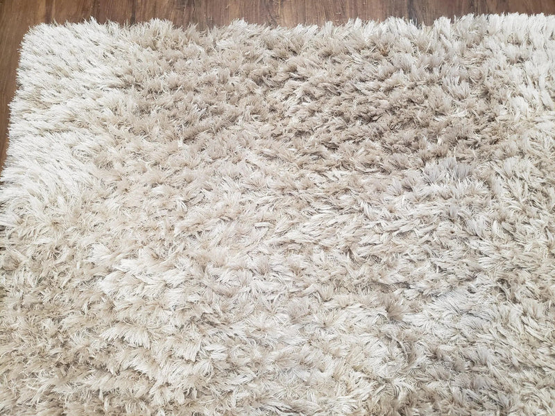 Ivory Shag Rug 6x7, Flokati Carpet, Shaggy Soft Plush Pile Area Rug, Modern Contemporary by Jewel Rugs