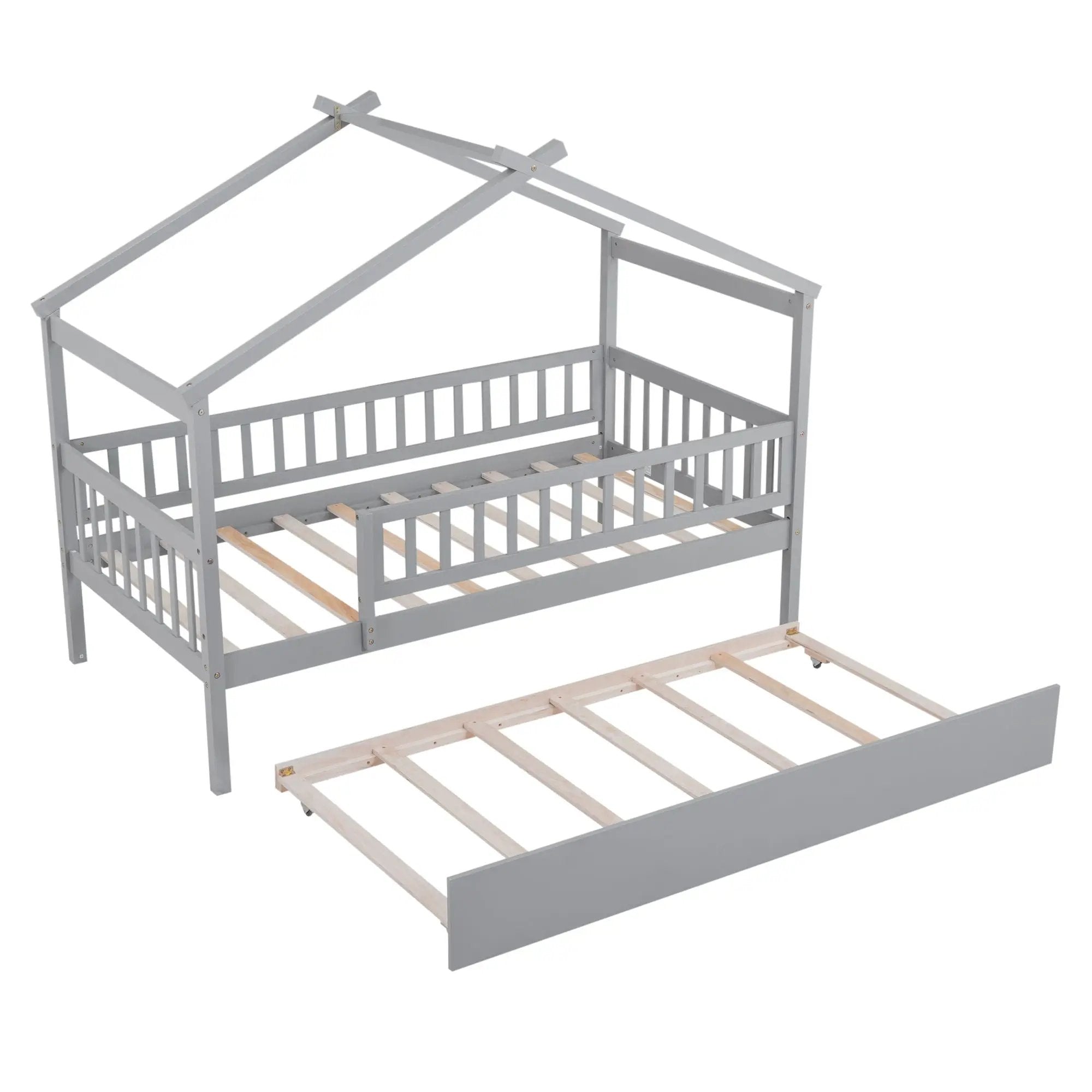 Creativity House Bed With Twin Size Trundle by HouseOfZazla
