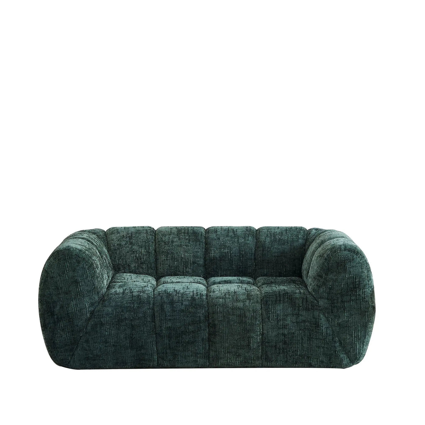 Quilted Cloud Sofa With Rounded Armrests And Piano Key Backrest Design by HouseOfZazla