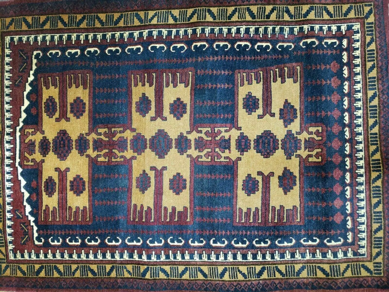 3' X 4' Vintage Handmade Balouchi Balouch Tribal Wool Rug Nice by Jewel Rugs
