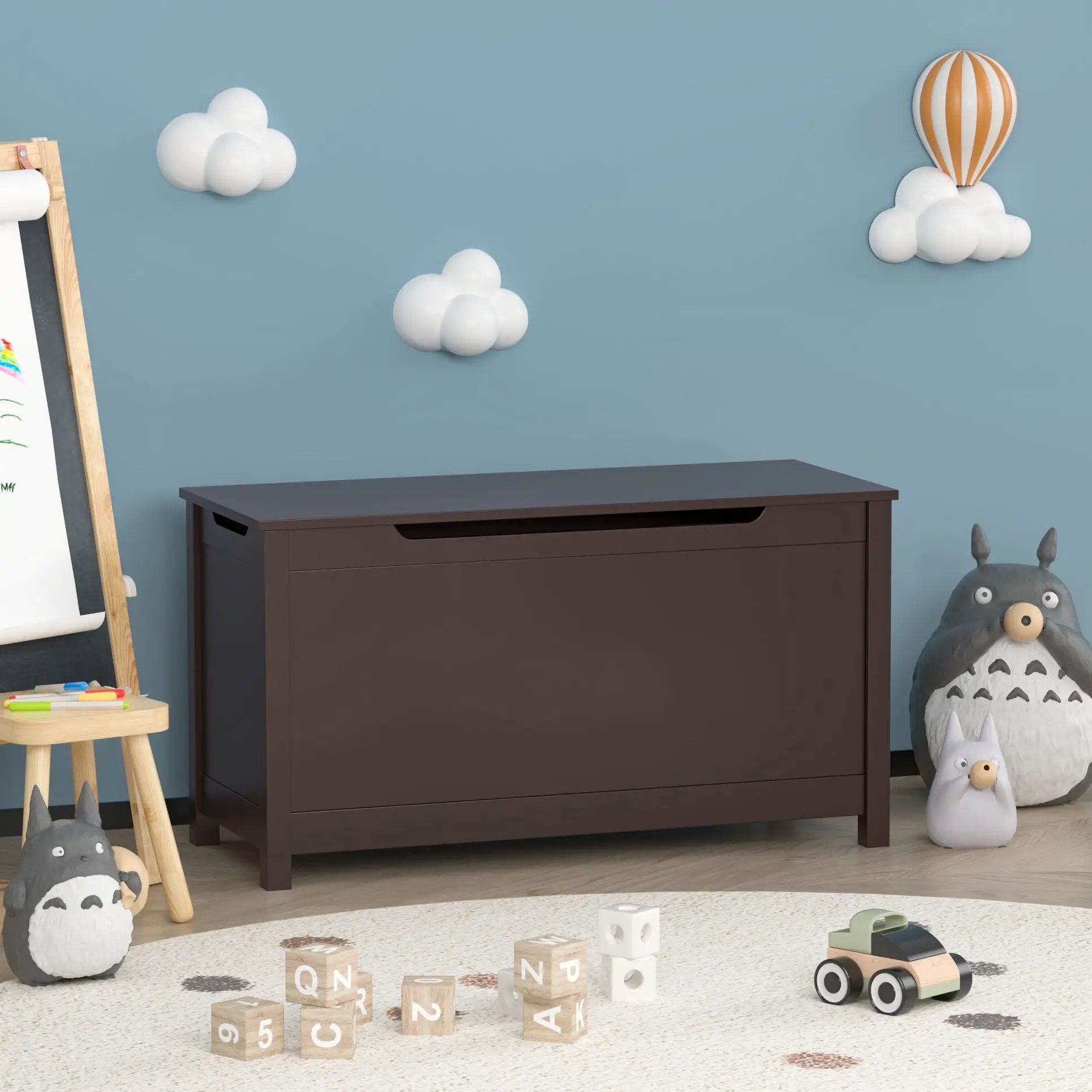 Toy Box Storage With Safety Hinged Lid by Unique Piece Furniture