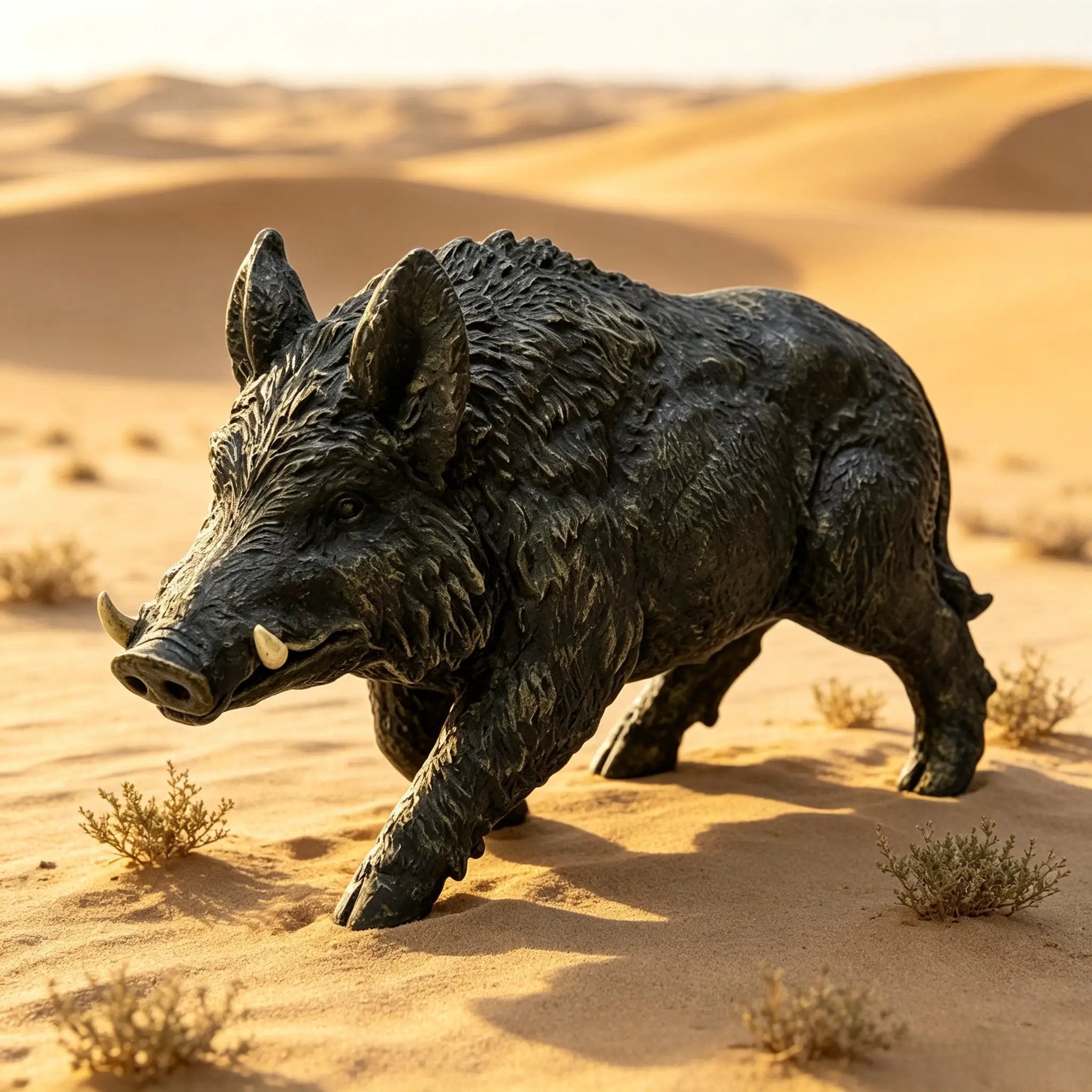 Simulated Wild Boar Resin Garden Statue by HouseOfZazla