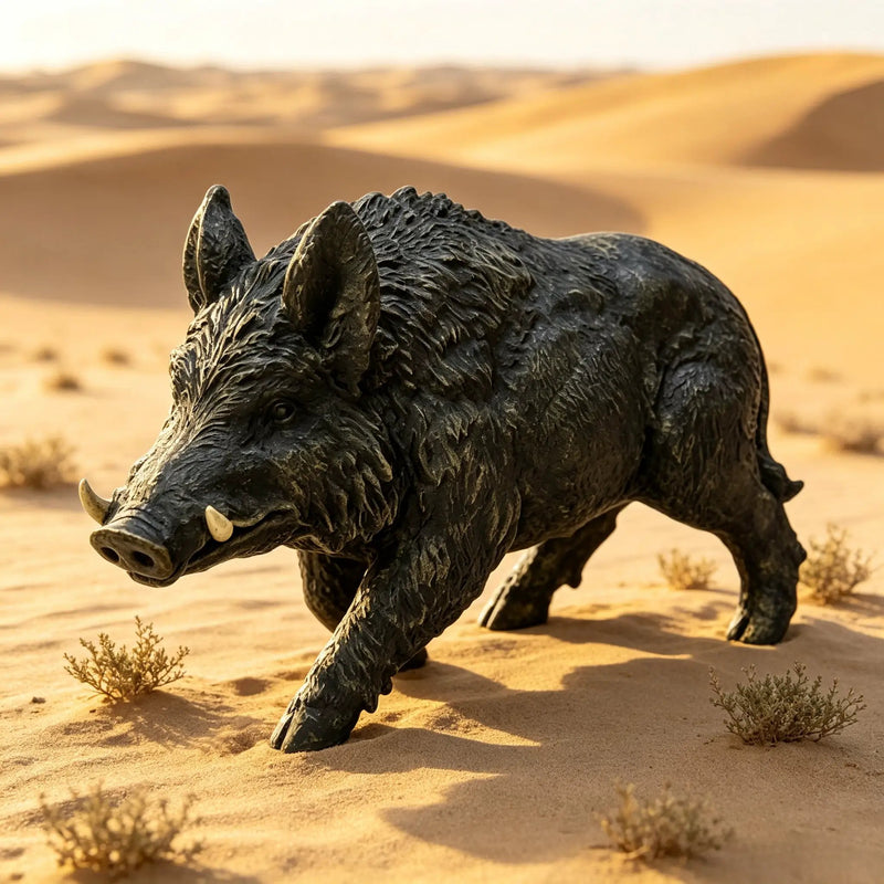 Simulated Wild Boar Resin Garden Statue by HouseOfZazla