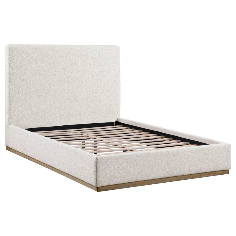 Knox Upholstered Queen Panel Bed Cream by Unique Piece Furniture