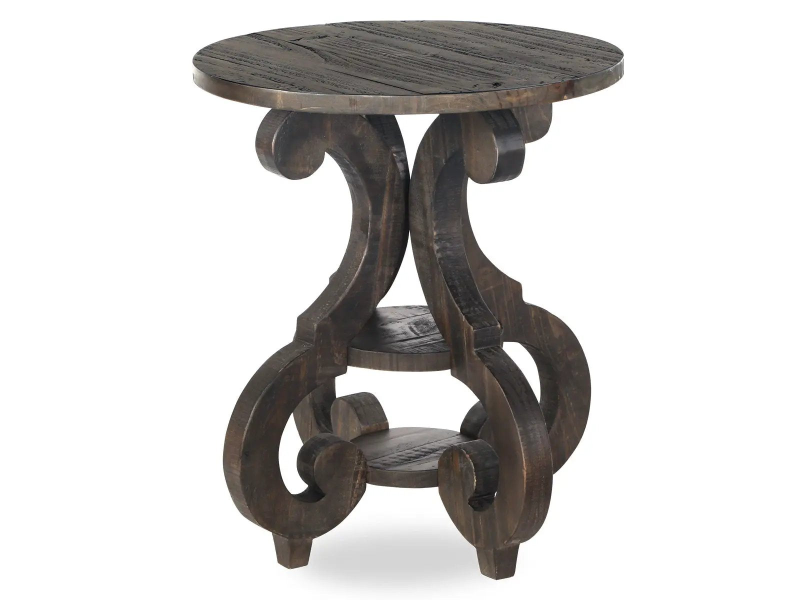 Bellamy - Round Accent End Table - Peppercorn by Unique Piece Furniture