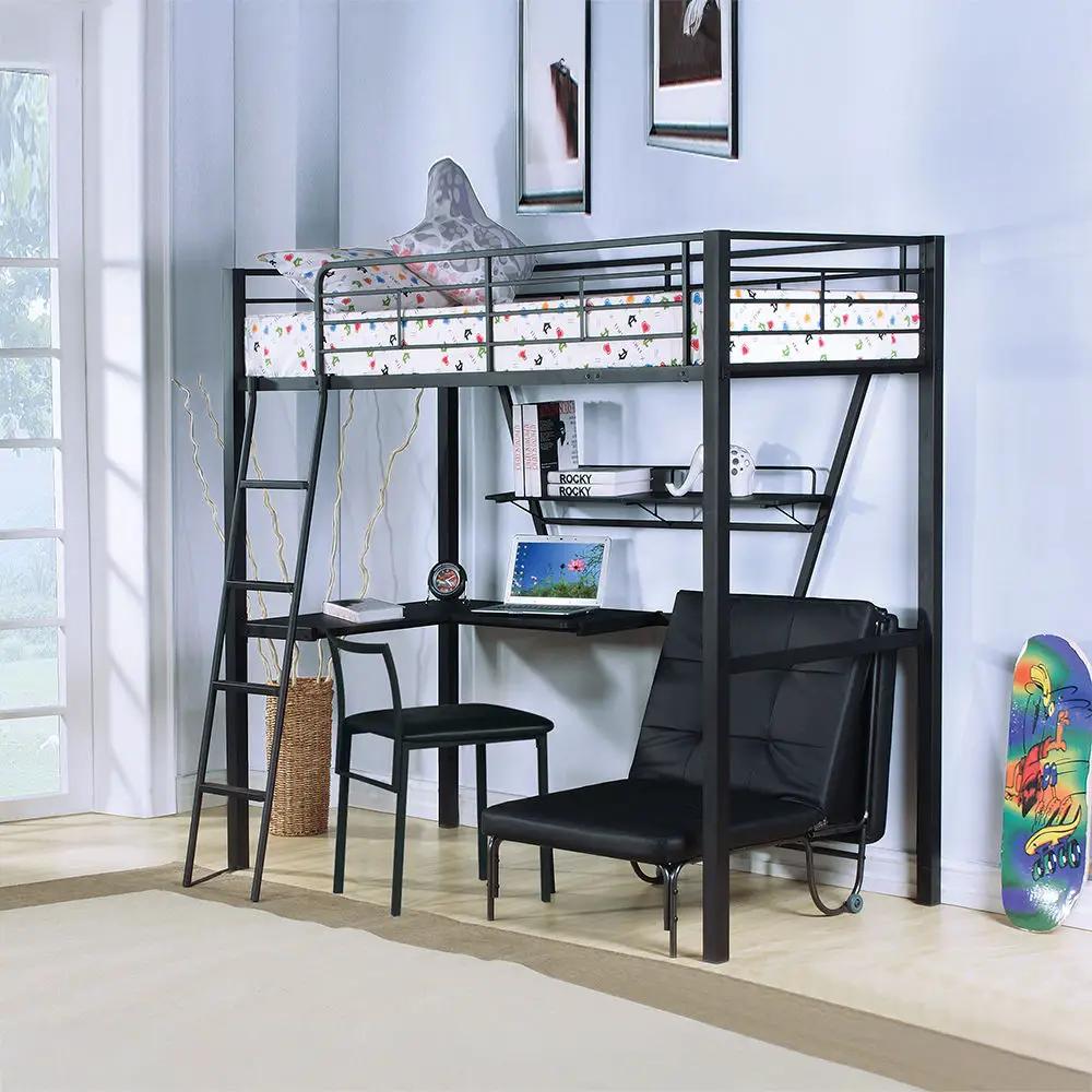 Senon - Adjustable Chair Futon - Silver & Black by Unique Piece Furniture