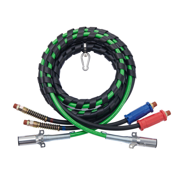 12FT Semi Truck Air Lines Kit with Glad Hands and 7-Way ABS Power Line, photo 2 of 9