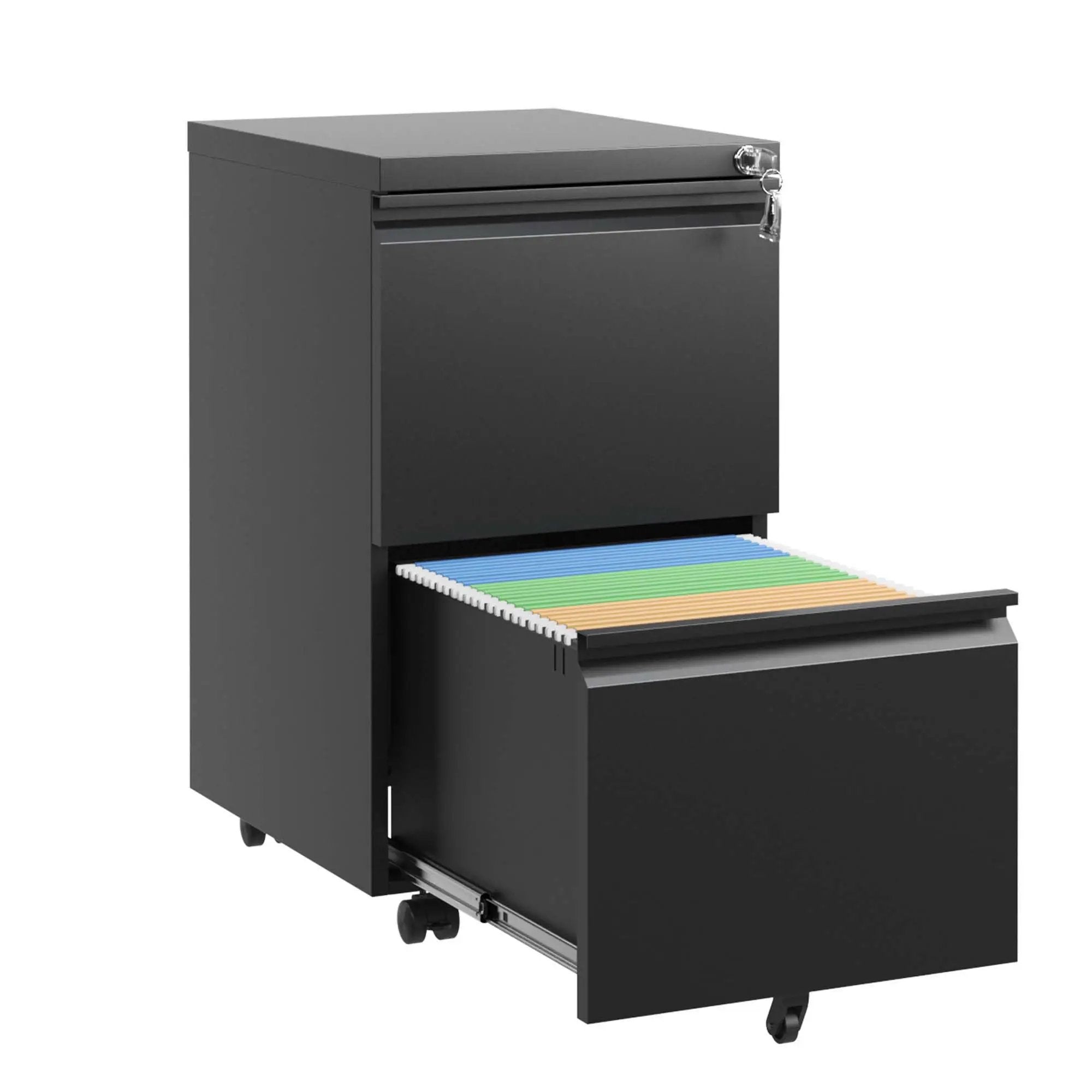 Metal Drawer Mobile File Cabinet With Lock For Home Office Organizer by Unique Piece Furniture