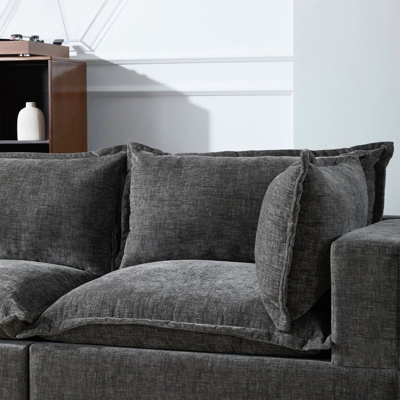 117.5'' Modular Sectional Sofa with Movable Storage Ottoman by HouseOfZazla
