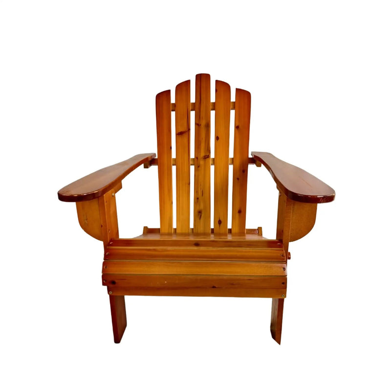 Foldable Solid Wood Adirondack Chair in Oak Finish by HouseOfZazla