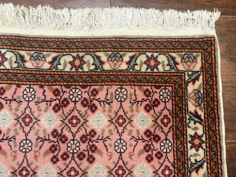 Turkish Sivas Rug 3x4, Pink, Handmade, Wool, Vintage by Jewel Rugs