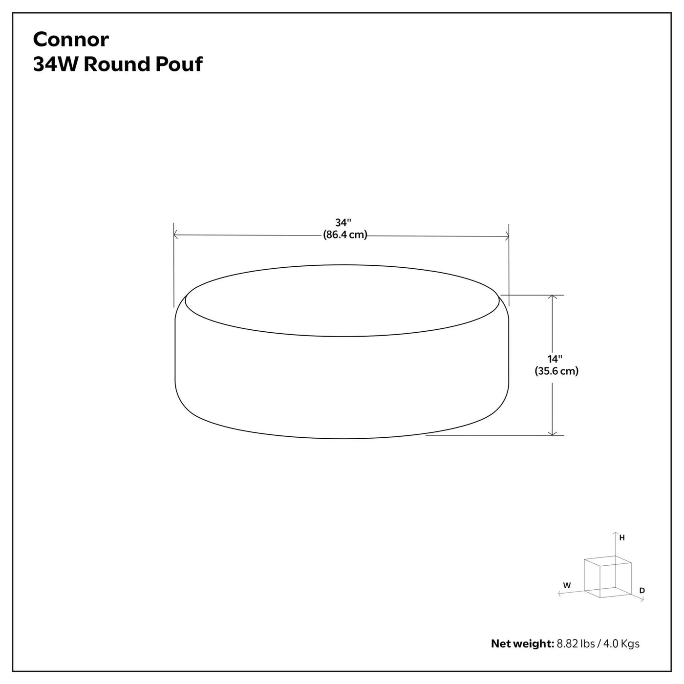 Connor - Handcrafted Round Pouf by HouseOfZazla