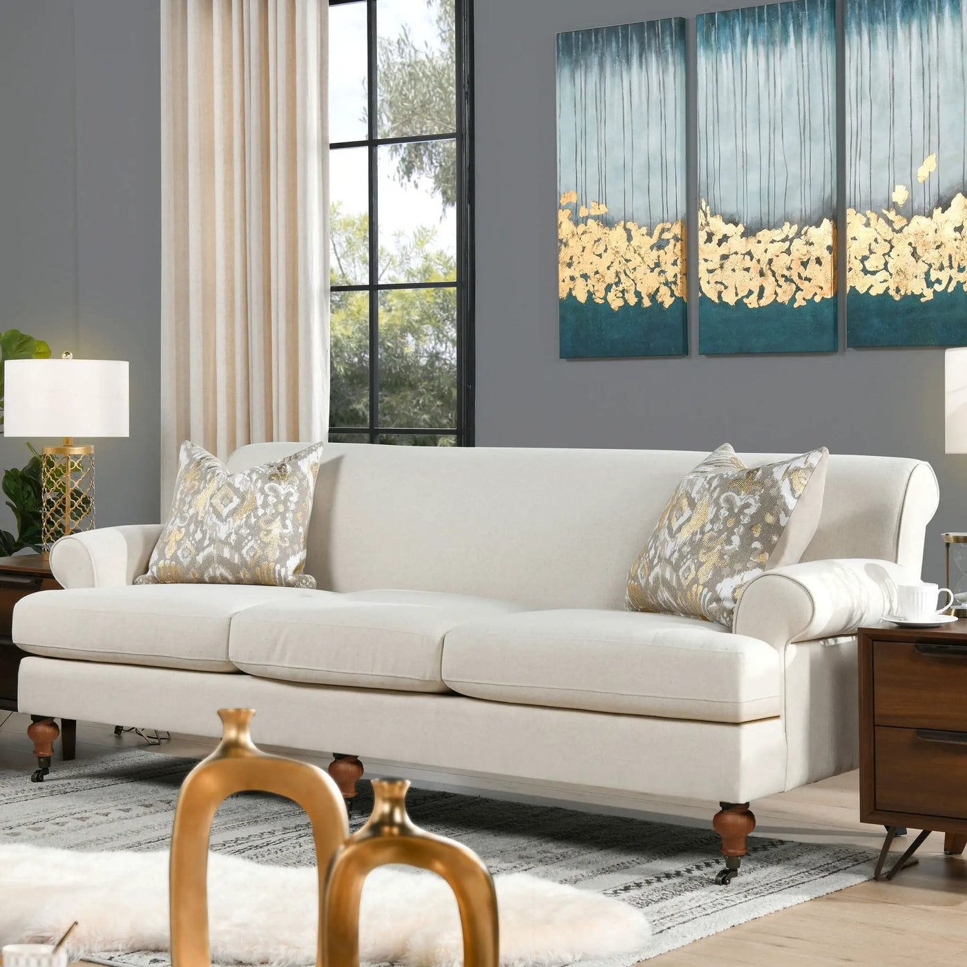 Alana Lawson - Three Cushion Tightback Sofa by HouseOfZazla