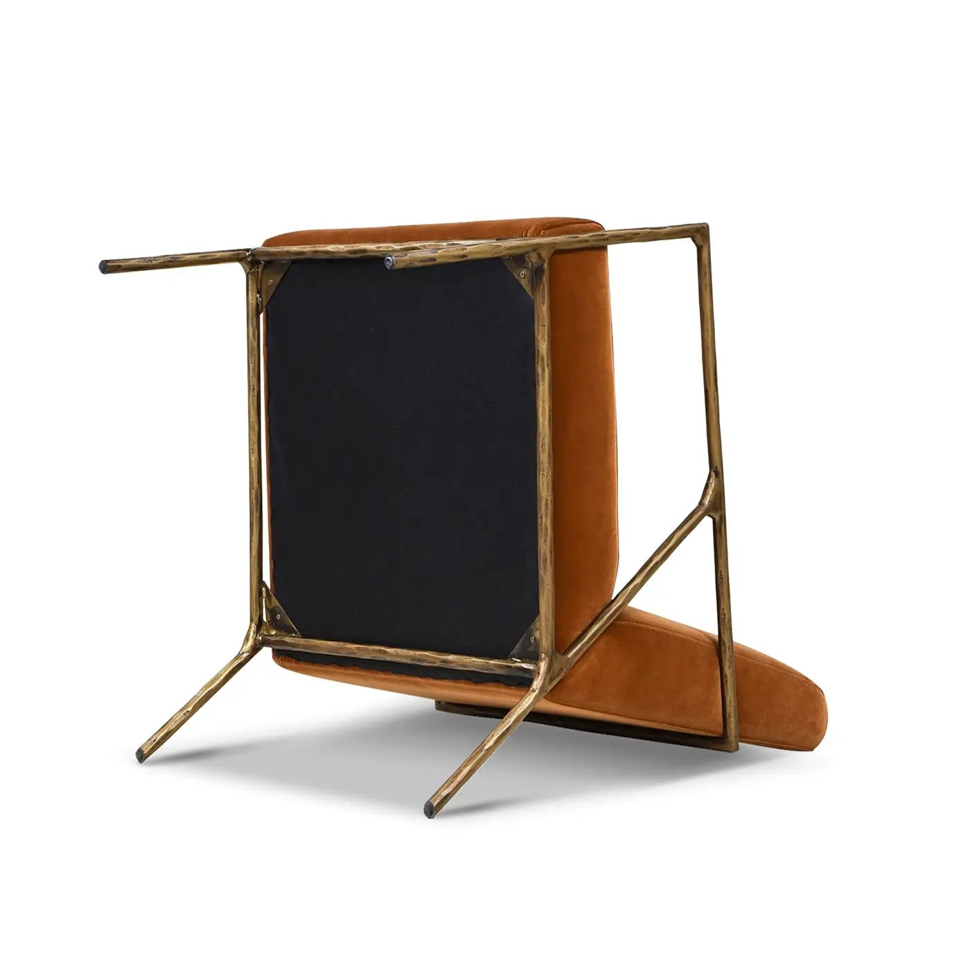 Aerin - Hammered Brass Upholstered Accent Arm Chair by Unique Piece Furniture