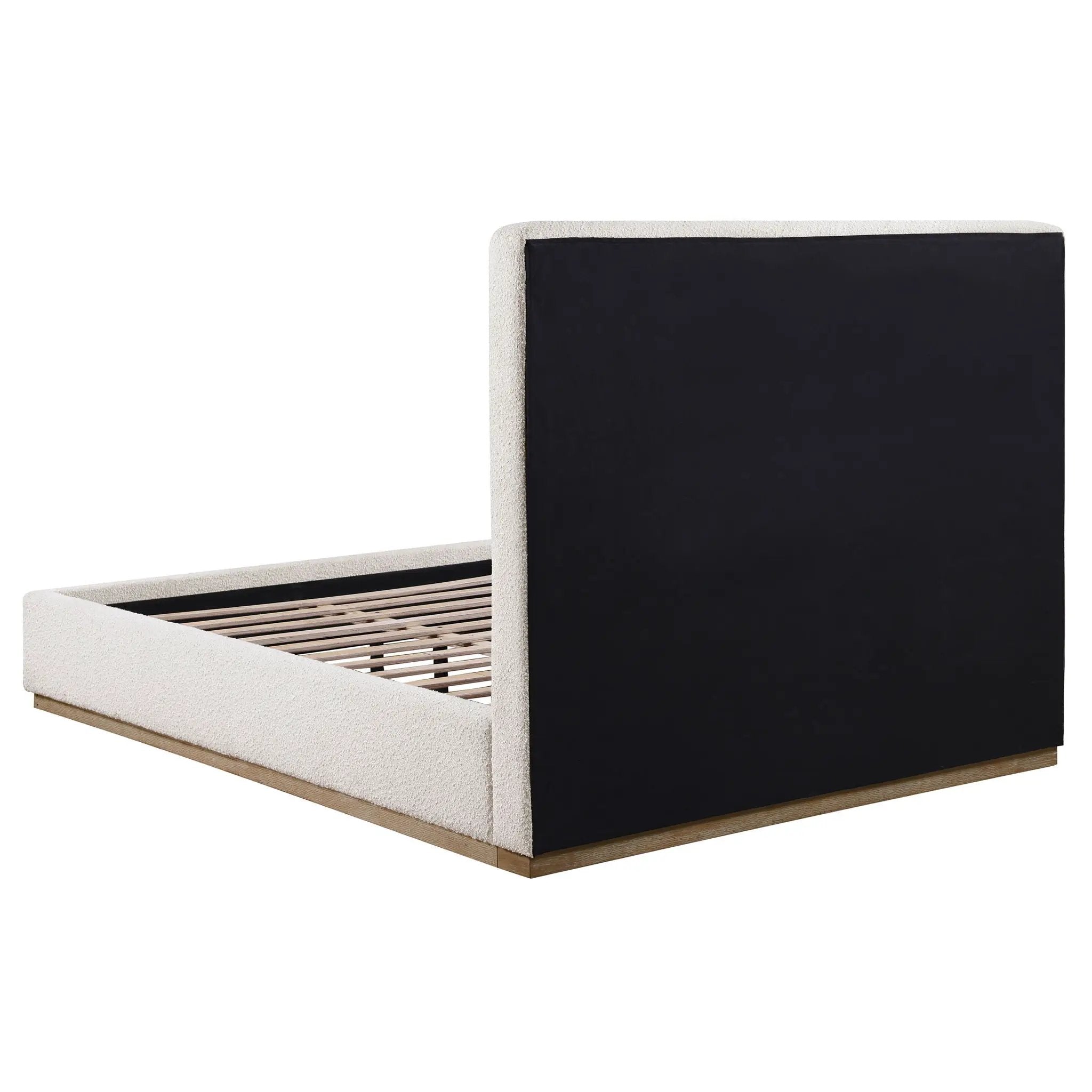 Knox Upholstered Queen Panel Bed Cream by Unique Piece Furniture