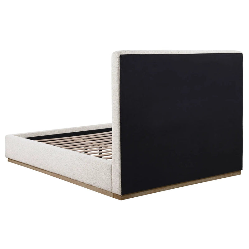 Knox Upholstered Queen Panel Bed Cream by Unique Piece Furniture