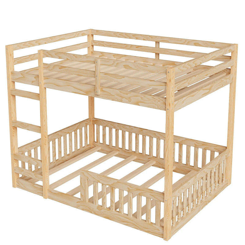 Stylish Bunk Bed With Ladder And Guardrails by Unique Piece Furniture