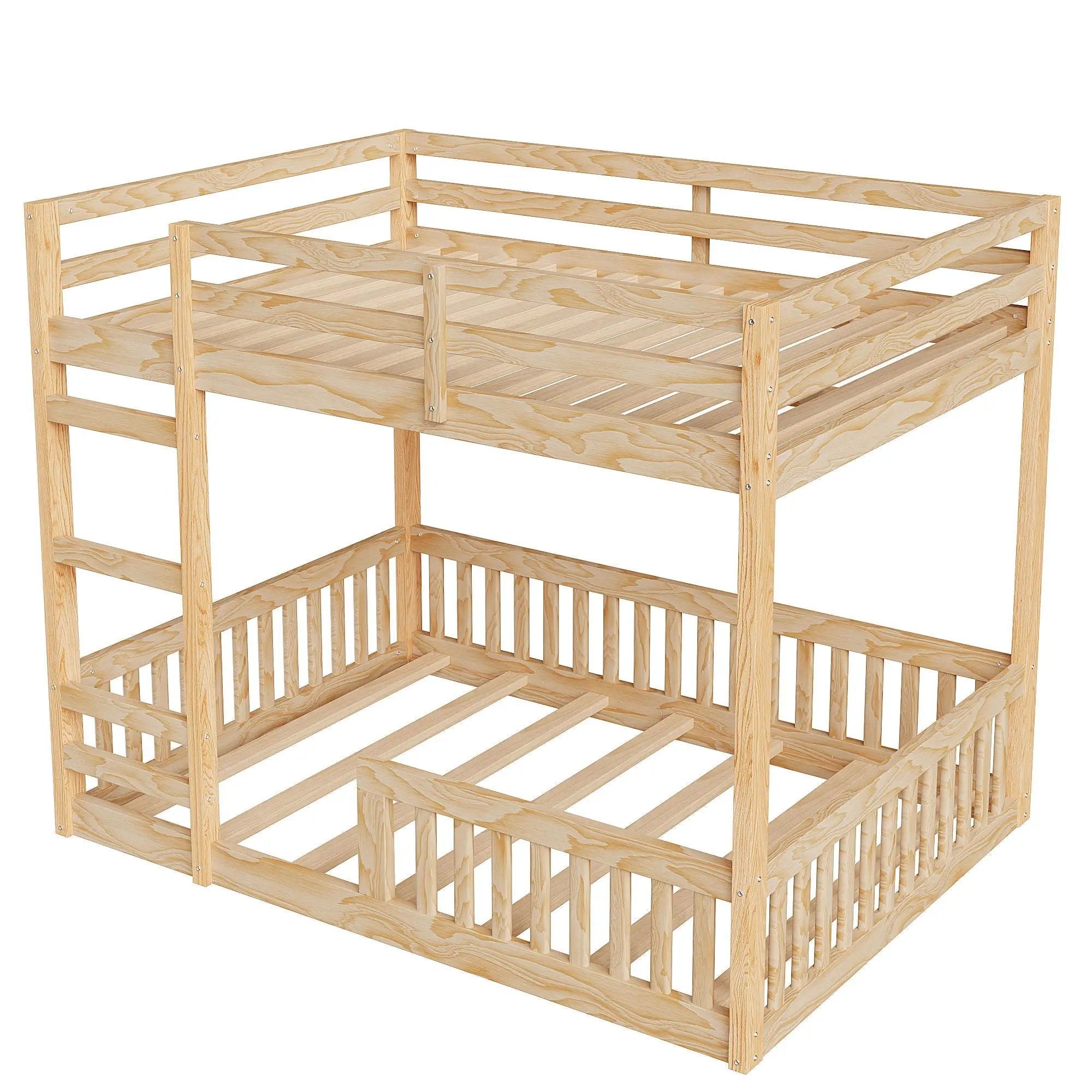 Stylish Bunk Bed With Ladder And Guardrails by HouseOfZazla