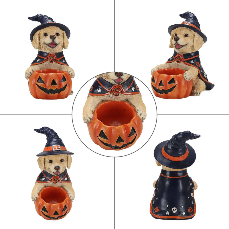 Halloween Labrador Retriever Witch Puppy Figurine by HouseOfZazla
