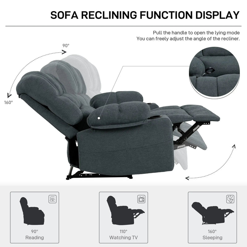 Massage Recliner Chair Sofa With Heating Vibration by HouseOfZazla