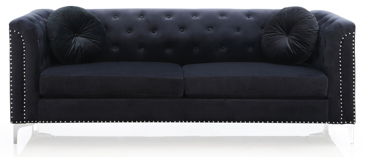 Elegant Contemporary Sofa with Nailhead Accents - Choice of Color, photo 11 of 17