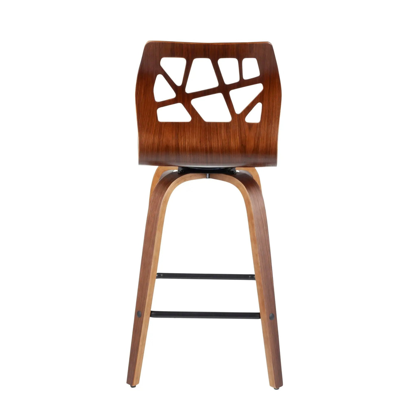 Folia - Mid Century Modern Fixed Height Counter Stool With Swivel (Set of 2) by HouseOfZazla