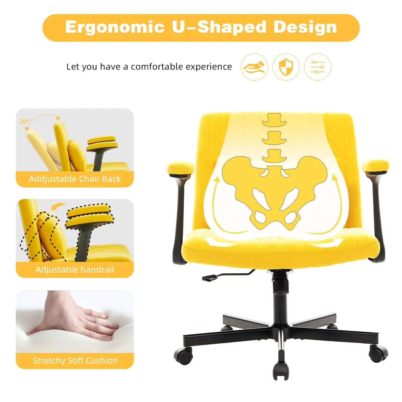 Criss Cross Armrest Office Chair With Wheels by HouseOfZazla