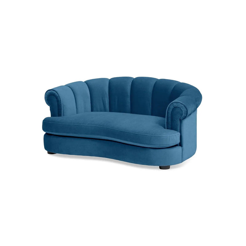 Halle 35.5" Rolled Arm Channel-Tufted Dog Sofa Bed, Medium, Satin by HouseOfZazla