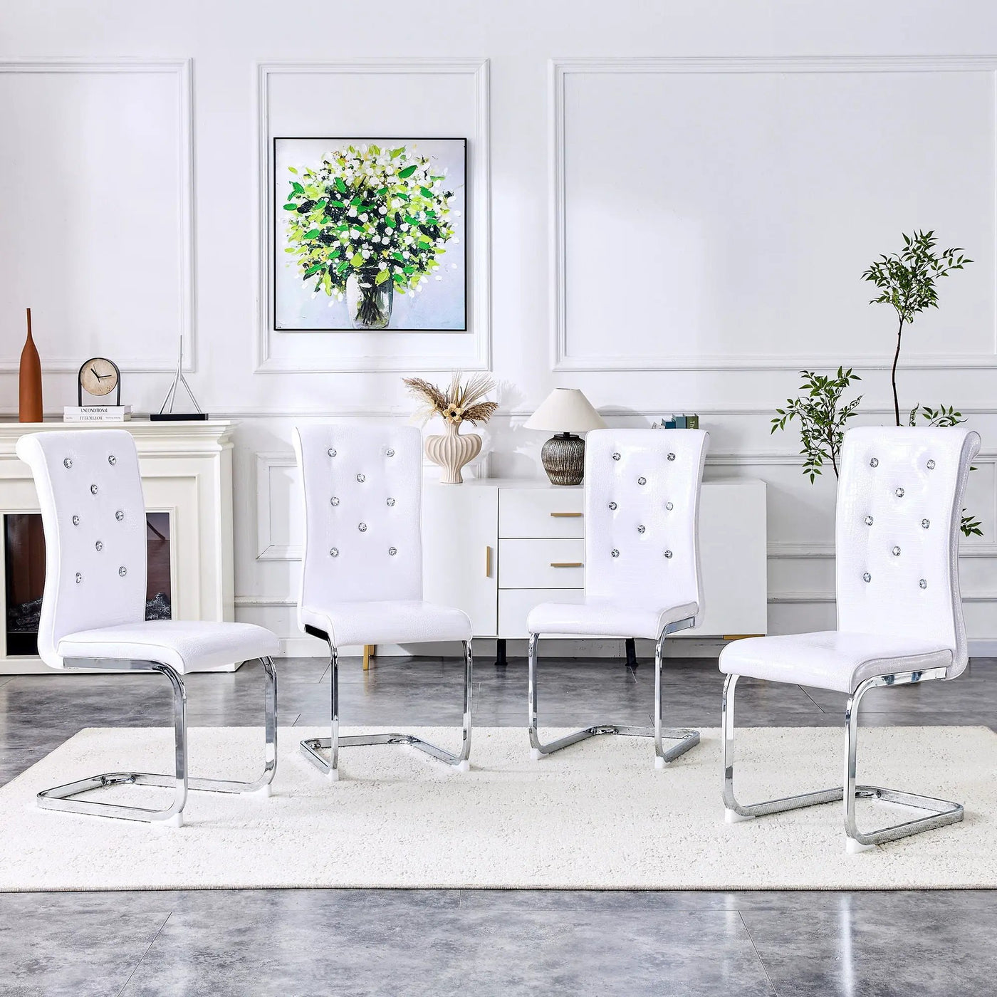 Elegant Design Upholstered Dining Chairs by HouseOfZazla