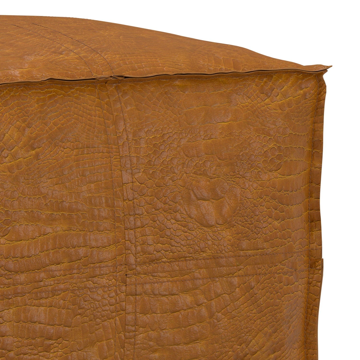 Brody - Square Pouf - Tan by HouseOfZazla