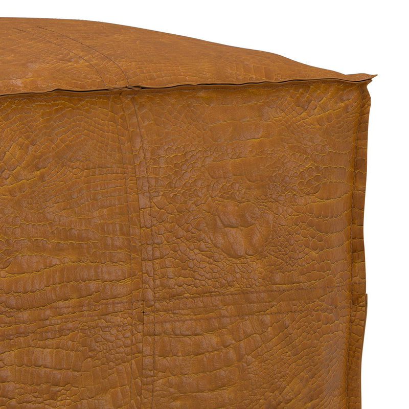 Brody - Square Pouf - Tan by HouseOfZazla