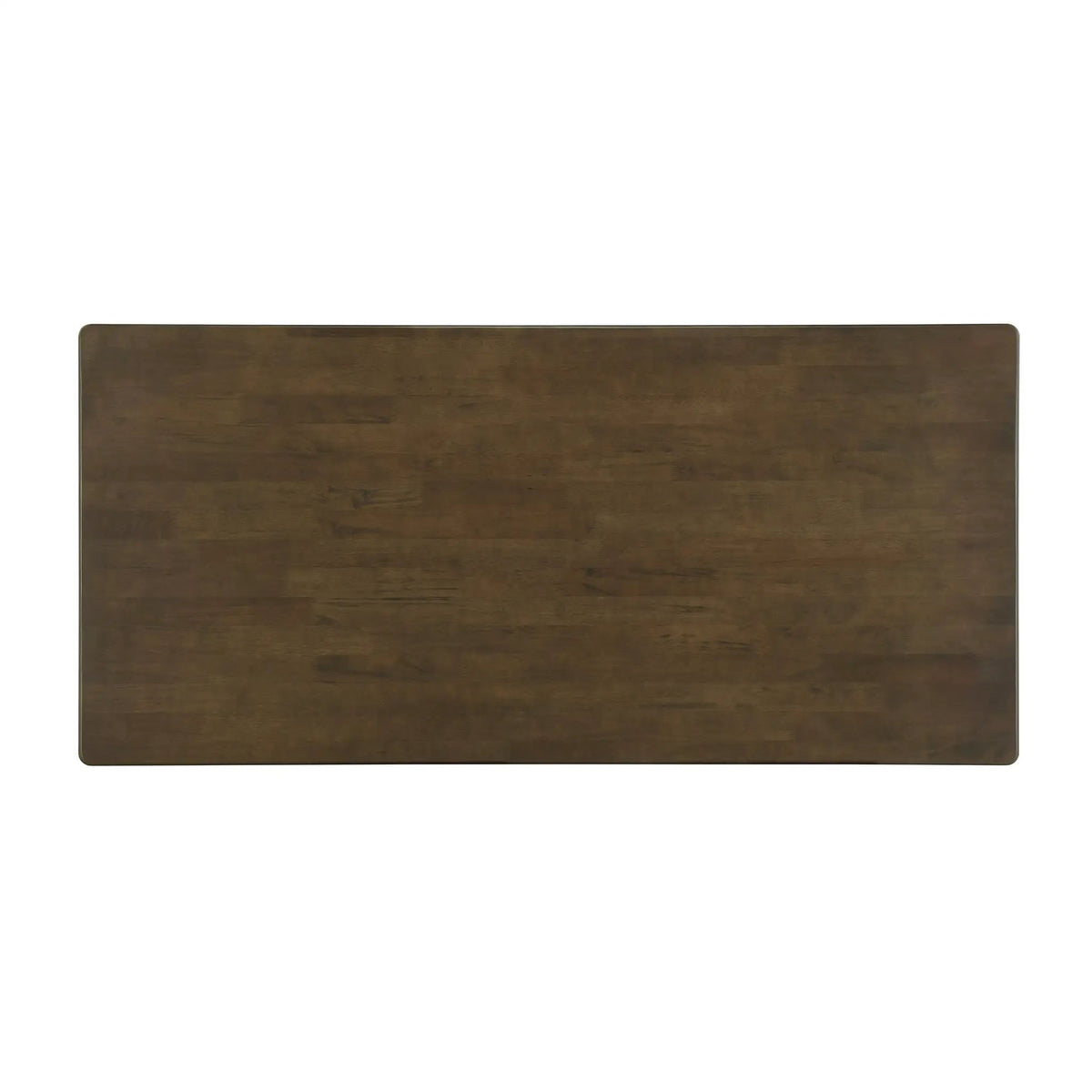 Walnut-Colored Rubber Wood Dining Table with Rattan Accents by HouseOfZazla