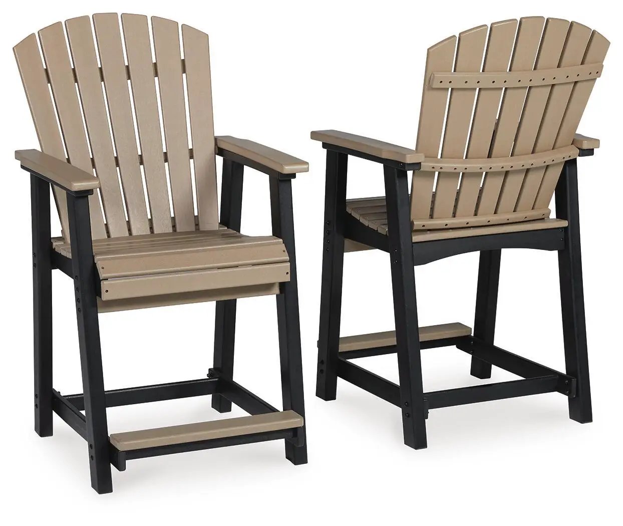 Fairen Trail - Barstool (Set of 2) - Black / Driftwood by Unique Piece Furniture