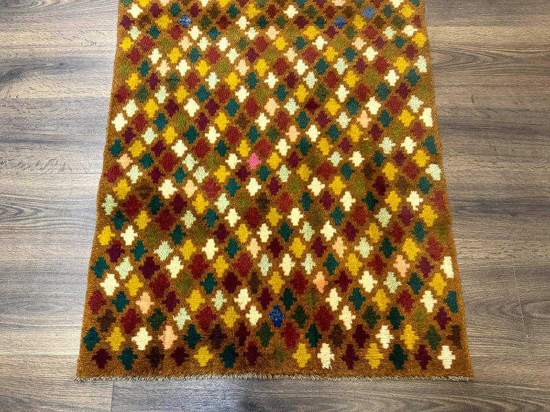 Balouch Rug 3x4, Burnt-Orange, Multicolor, Afghan Rug by Jewel Rugs