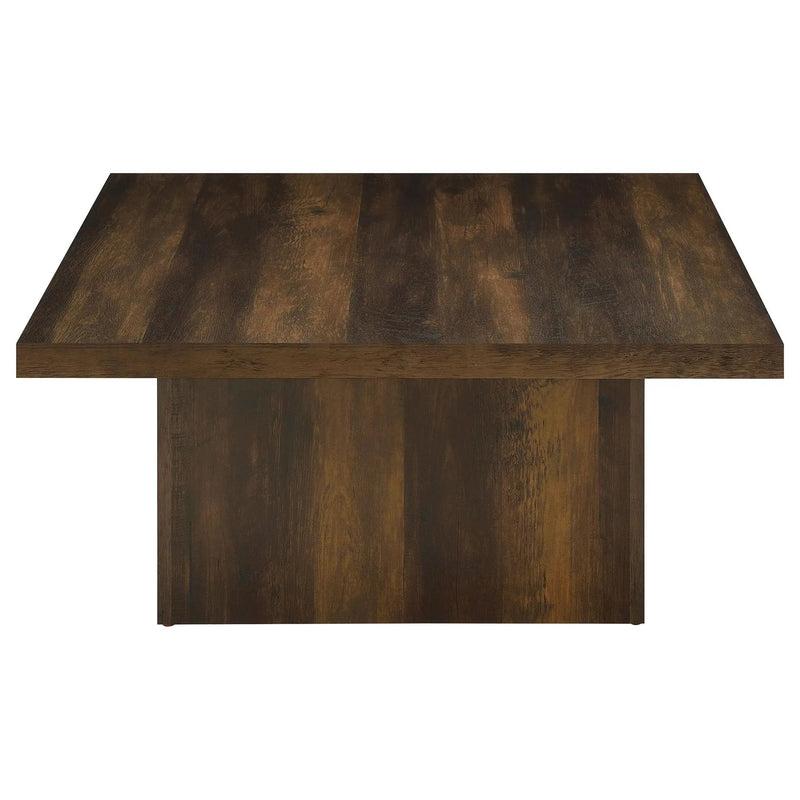 Devar Square Engineered Wood Cocktail Coffee Table Dark Pine by Unique Piece Furniture