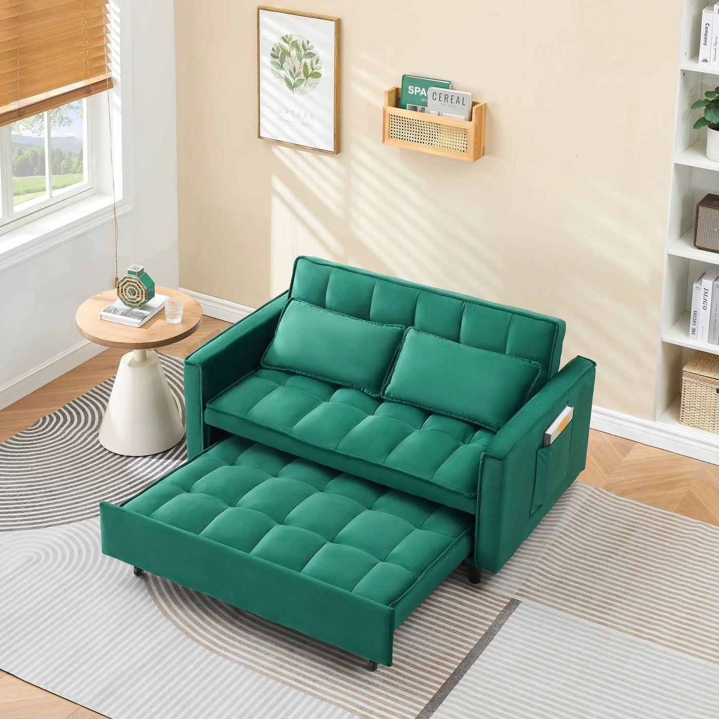 Sofa Bed With Pockets, 3 In 1 Convertible For Living Room by HouseOfZazla