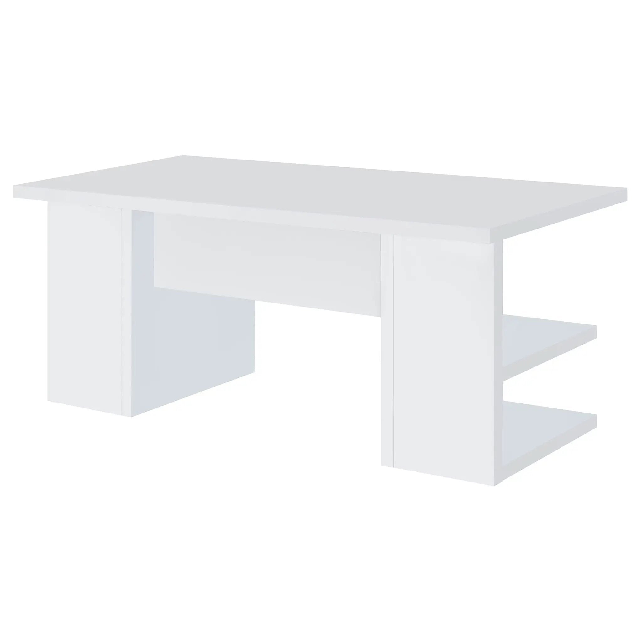 Alice 71-inch 4-shelf Engineered Wood Writing Desk White by Unique Piece Furniture