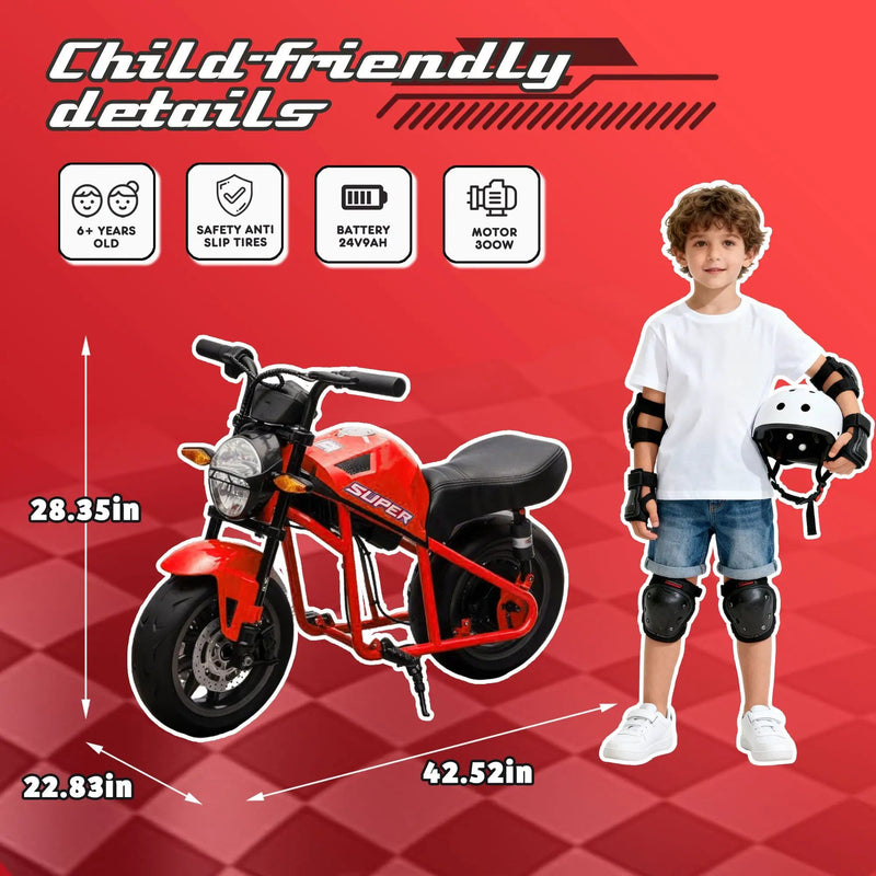24V300W Kids Ride On XL Electric Toy Muscle Motorcycle by HouseOfZazla