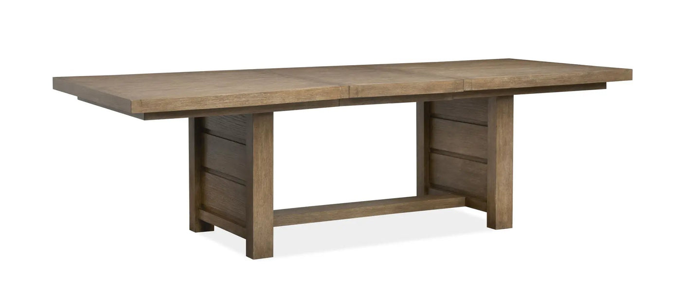 Plum Creek - Extendable Trestle Dining Table by Unique Piece Furniture
