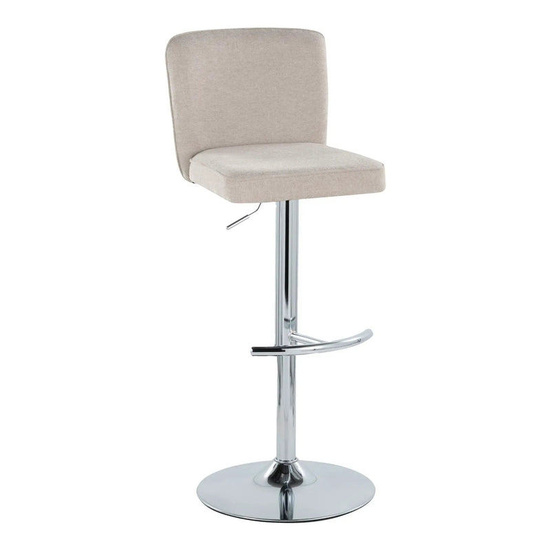 Henry - Contemporary Adjustable Barstool With Swivel & Rounded T Footrest (Set of 2) by Unique Piece Furniture